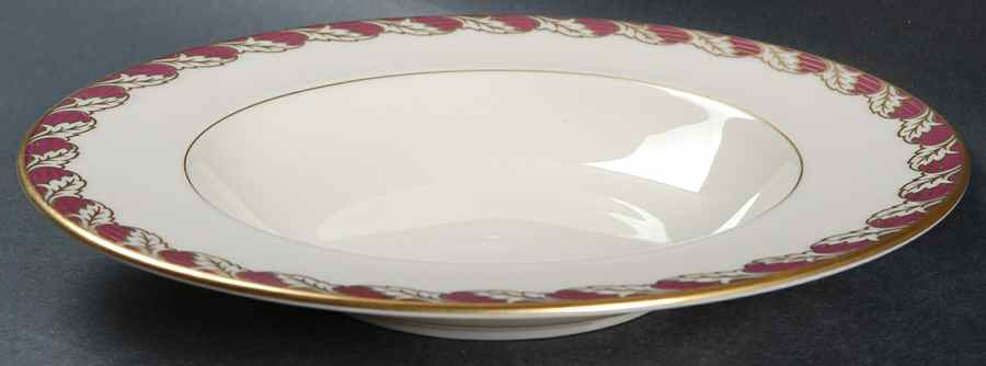 Royal Maroon Rim Soup Bowl by Lenox-1