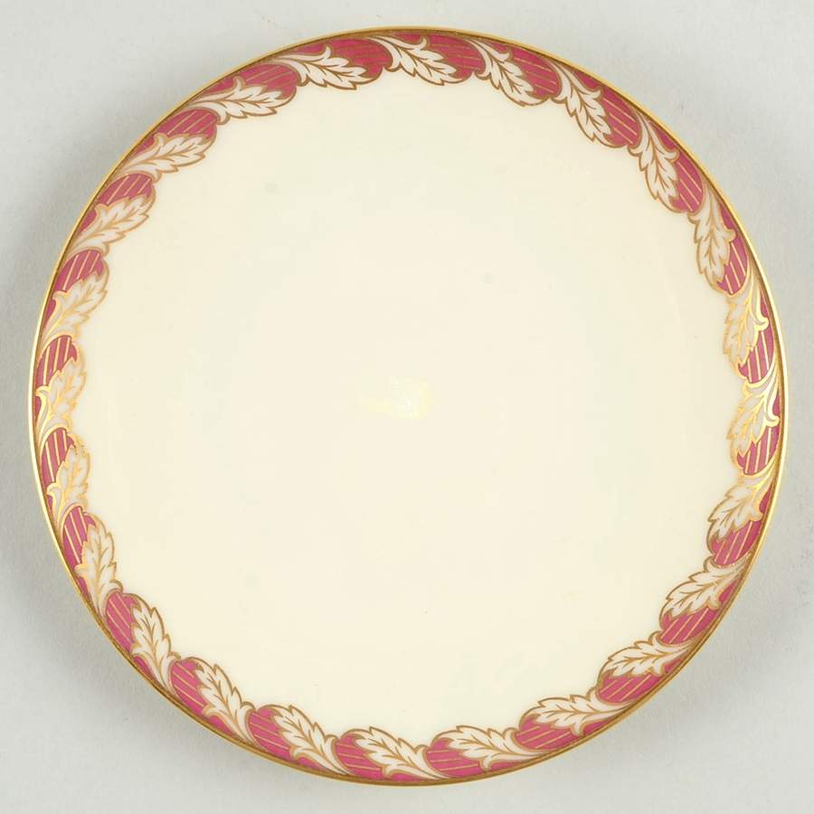Royal Maroon Dessert Plate/Cream Soup Saucer for Flat Bowl by Lenox-1