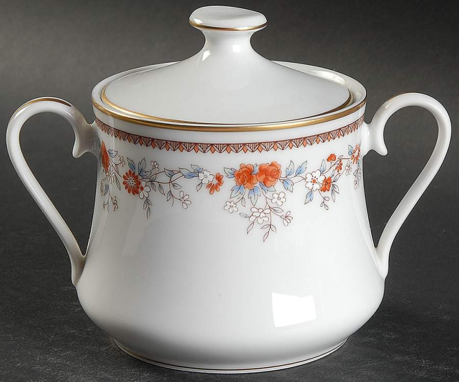 Russet Blossoms Sugar Bowl & Lid by Lenox-1