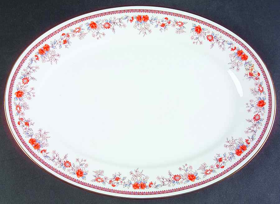 Russet Blossoms 14" Oval Serving Platter by Lenox-1