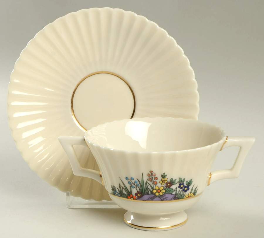 Rutledge Footed Bouillon Cup & Saucer by Lenox-1