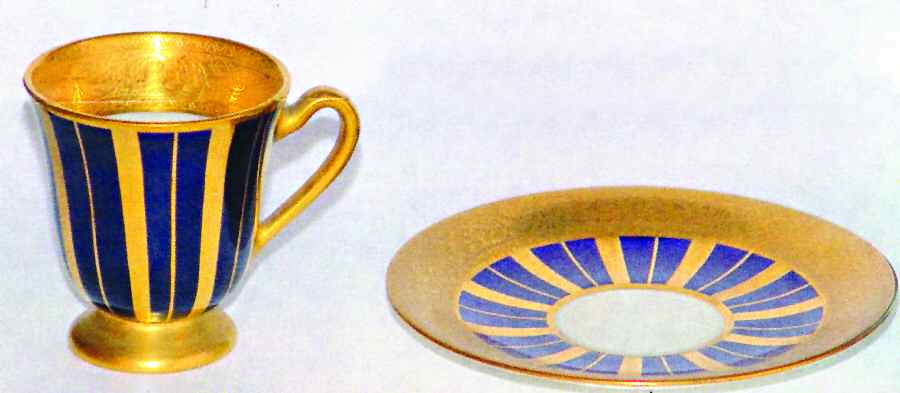 S18B Cobalt (Smooth) Footed Demitasse Cup & Saucer Set by Lenox-1