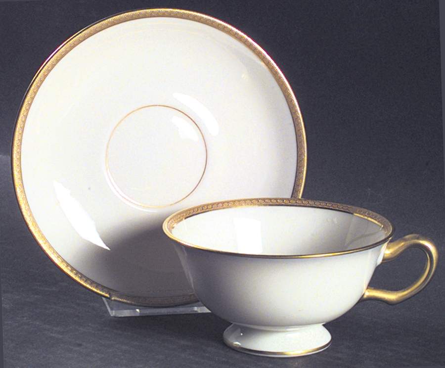 S62 Footed Cup & Saucer Set by Lenox-1