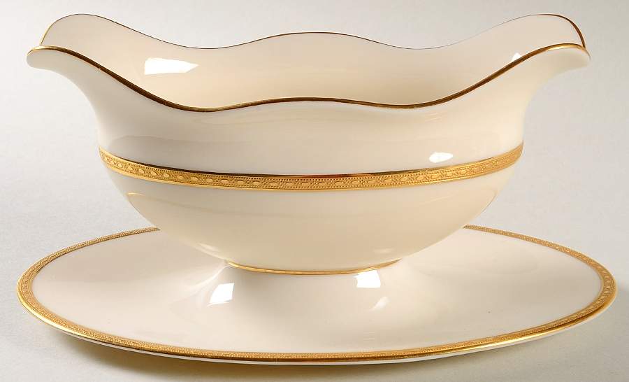 S8 Gravy Boat with Attached Underplate by Lenox-1