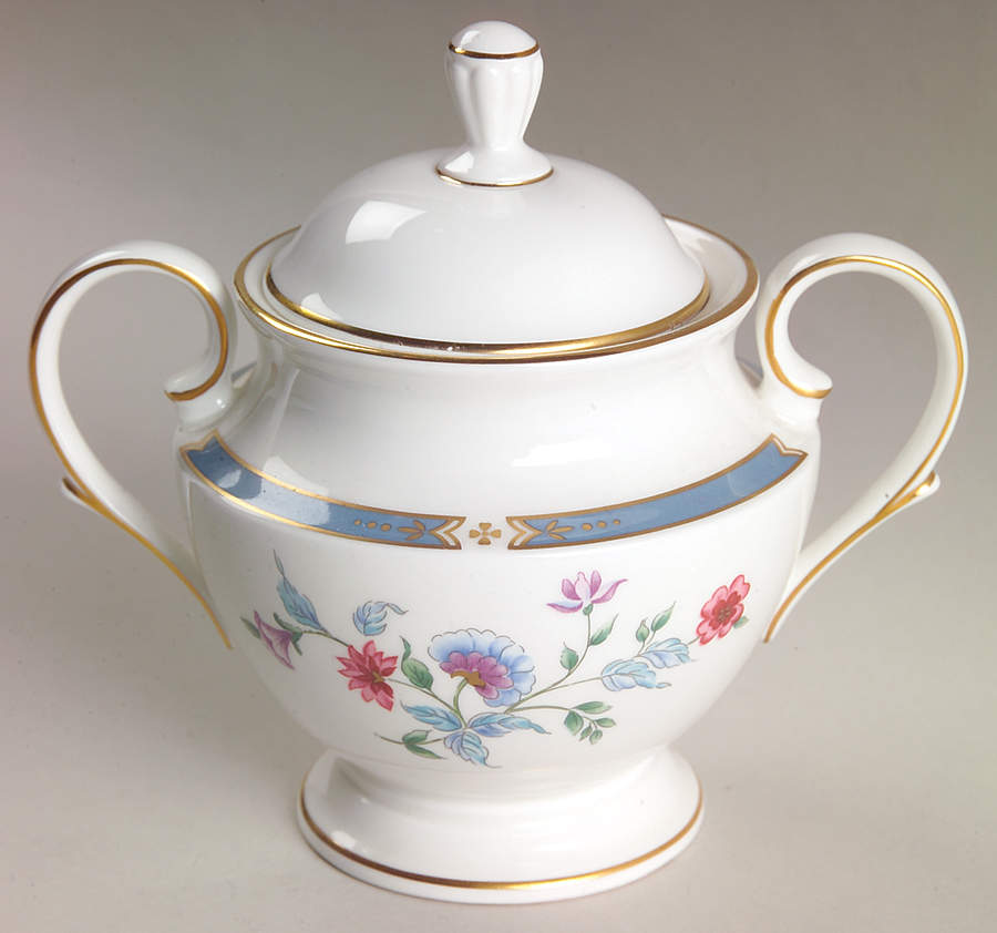 Saxon Flowers Sugar Bowl & Lid by Lenox-1