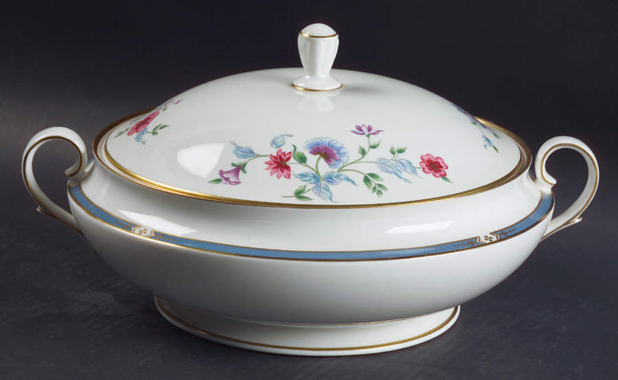 Saxon Flowers Round Covered Vegetable by Lenox-1