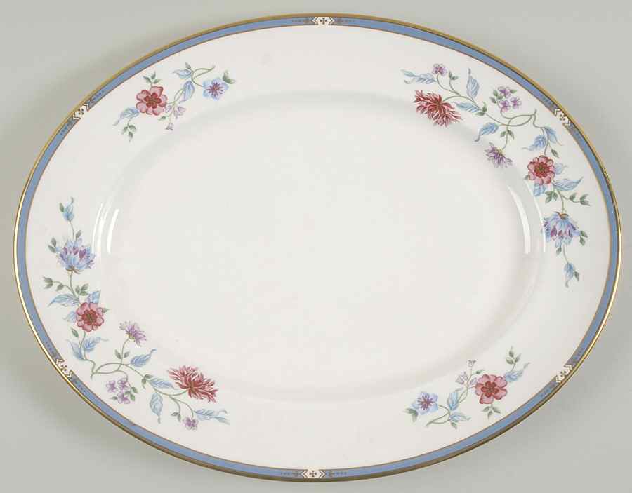 Saxon Flowers 15" Oval Serving Platter by Lenox-1