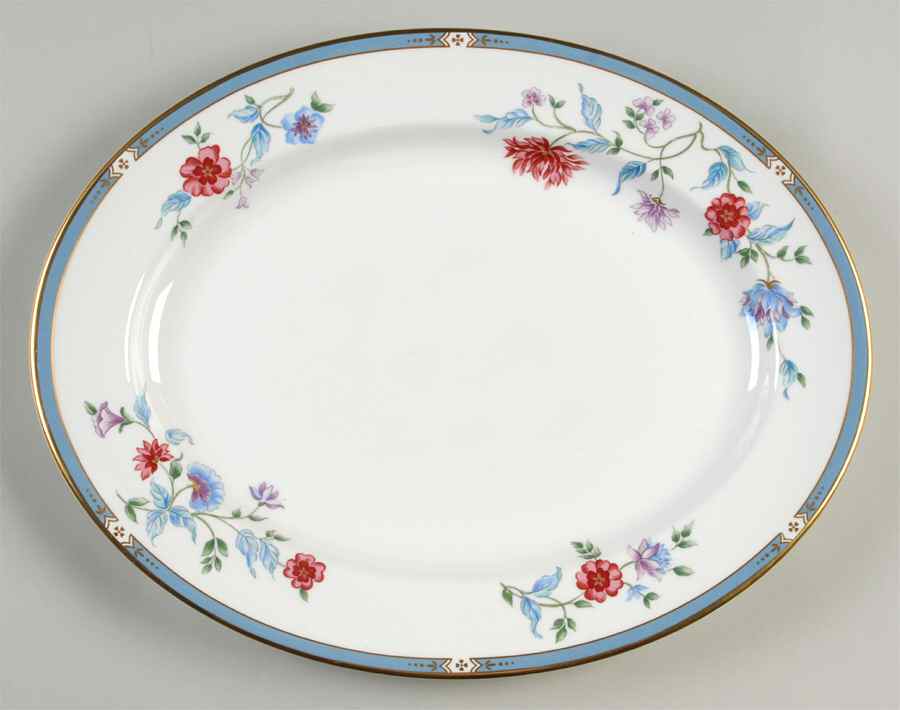 Saxon Flowers 13" Oval Serving Platter by Lenox-1