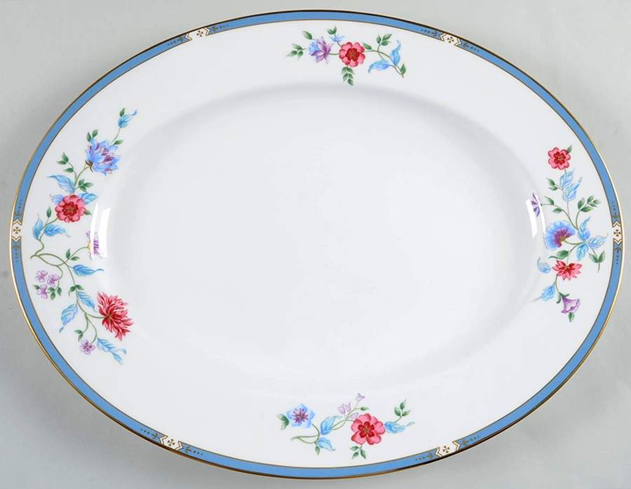 Saxon Flowers 16" Oval Serving Platter by Lenox-1