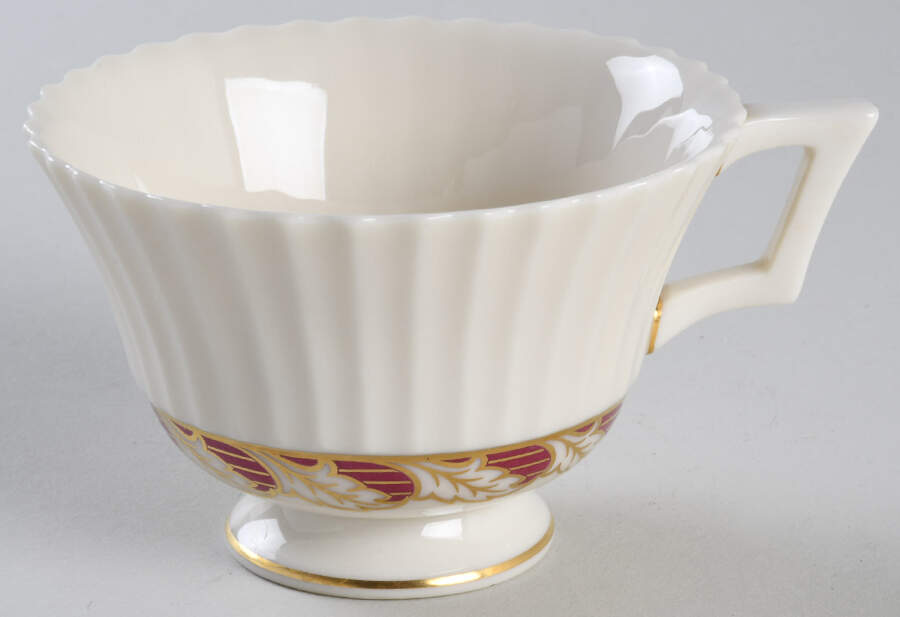 Savoy Maroon Footed Cup by Lenox-1