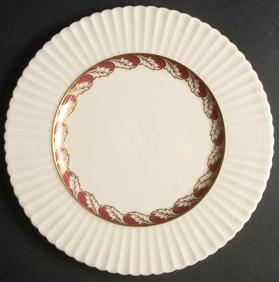Savoy Maroon Salad Plate by Lenox-1