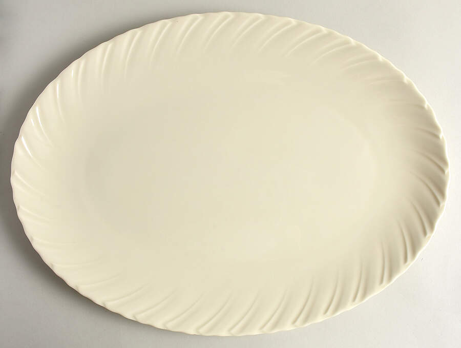 Sculpture (No Trim or Decoration) 17" Oval Serving Platter by Lenox-1