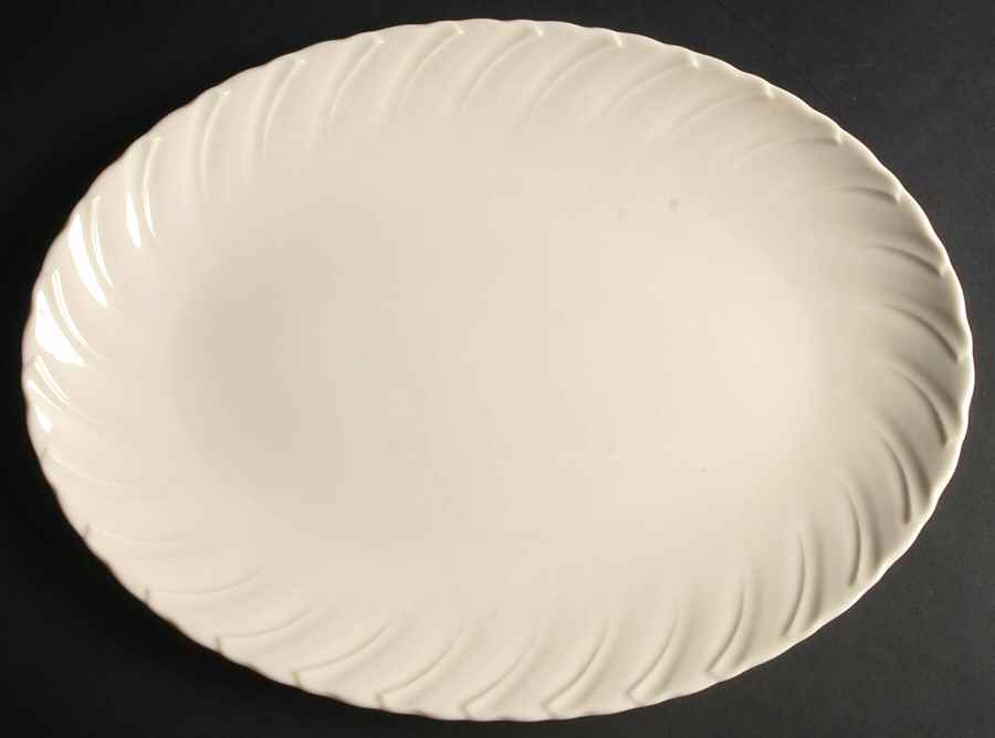 Sculpture (No Trim or Decoration) 13" Oval Serving Platter by Lenox-1