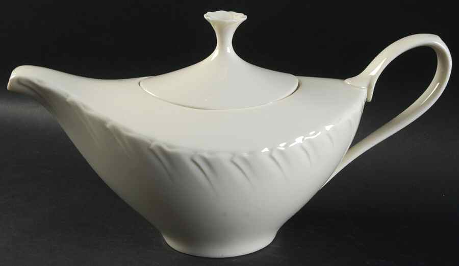 Sculpture (No Trim or Decoration) Teapot & Lid by Lenox-1