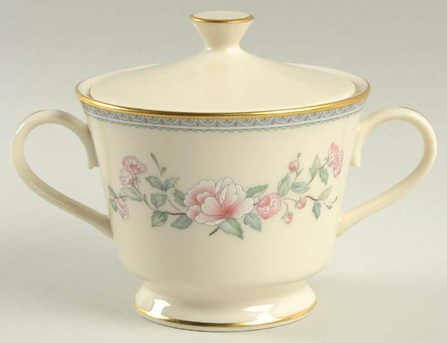 Serenade Sugar Bowl & Lid by Lenox-1