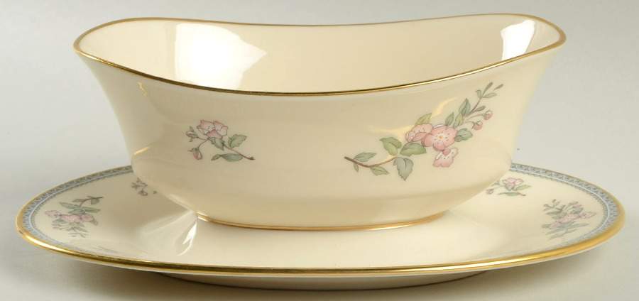 Serenade Gravy Boat with Attached Underplate by Lenox-1