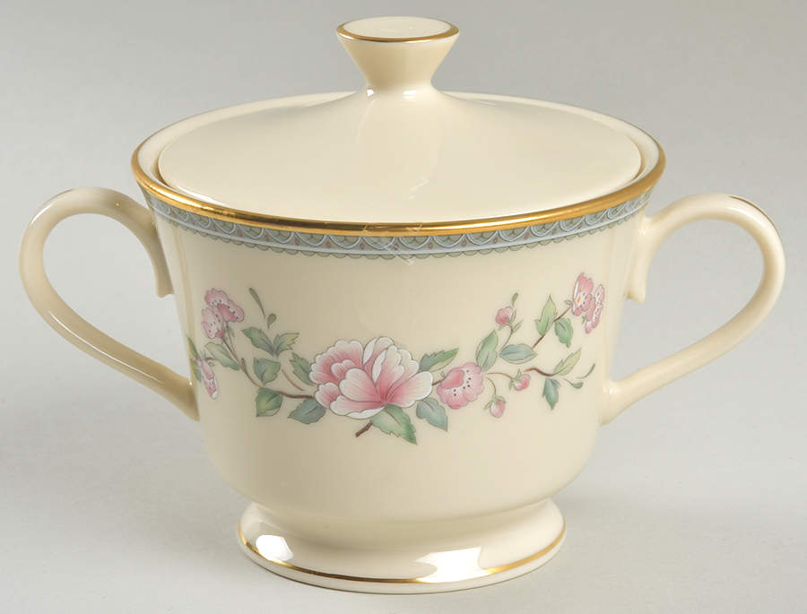 Serenade Sugar Bowl & Lid by Lenox-1