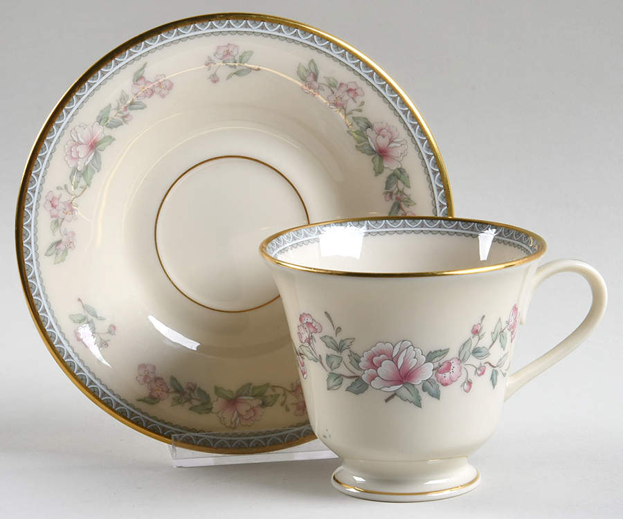Serenade Footed Cup & Saucer Set by Lenox-1
