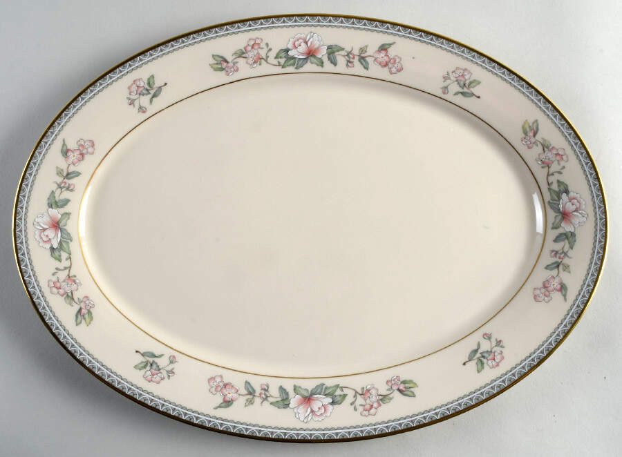 Serenade 16" Oval Serving Platter by Lenox-1