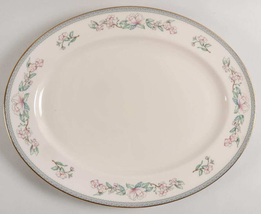 Serenade 15" Oval Serving Platter by Lenox-1