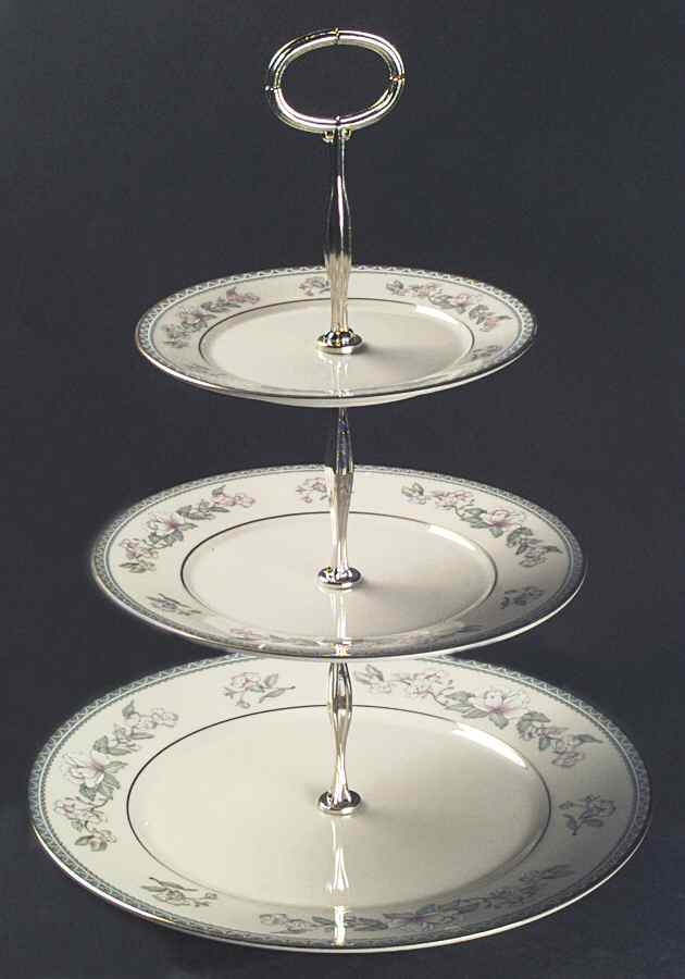 Serenade 13 7/8"-14 1/4" 3-Tiered Serving Tray(DP,SP,BB) HC by Lenox-1