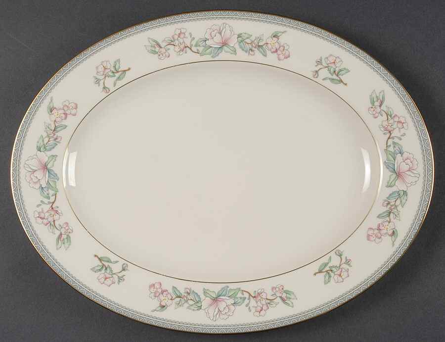 Serenade 13" Oval Serving Platter by Lenox-1