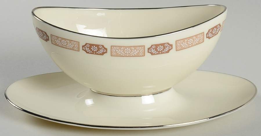 Shalimar Gravy Boat with Attached Underplate by Lenox-1