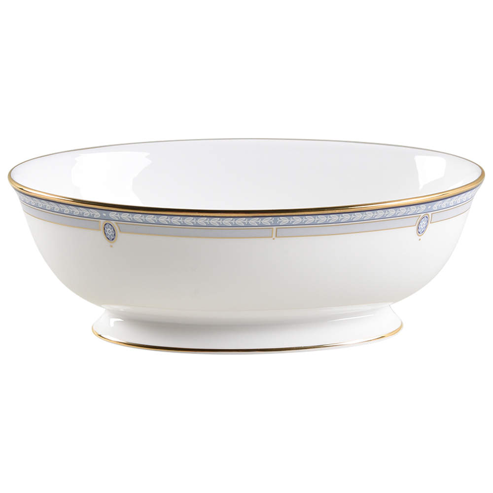 Sheraton Blue 9" Oval Vegetable Bowl by Lenox-1