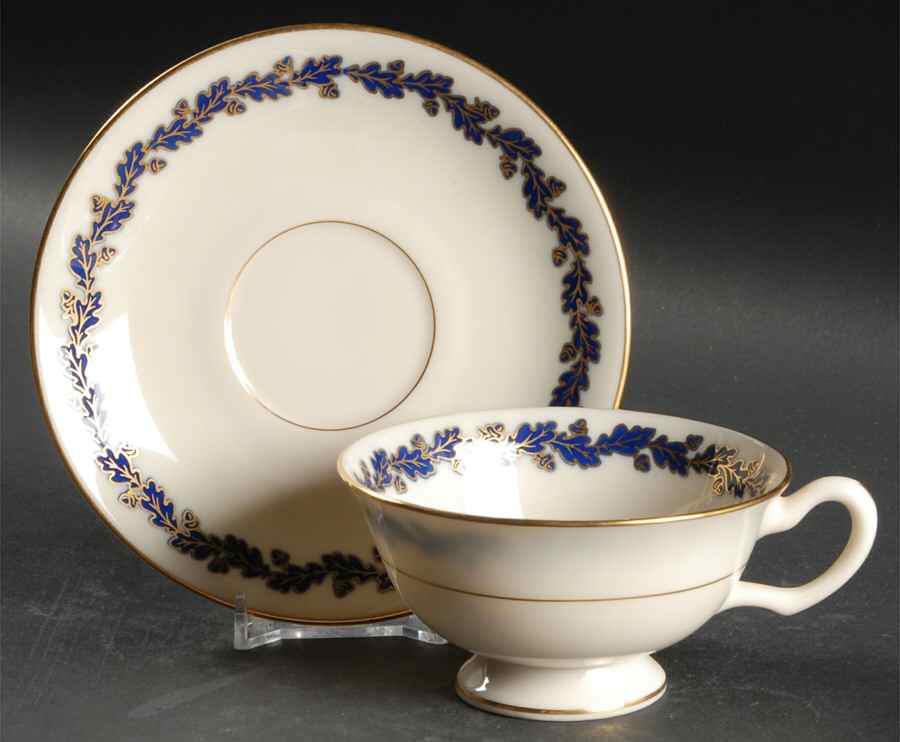 Shenandoah Cobalt Blue Footed Cup & Saucer Set by Lenox-1