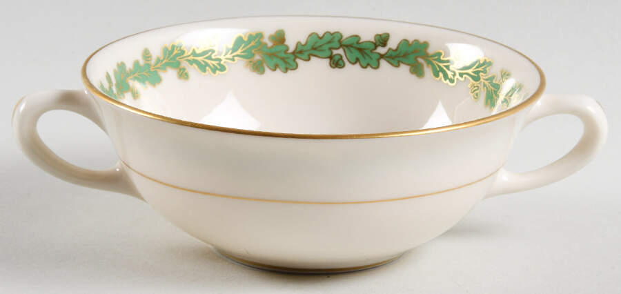 Shenandoah Green Flat Cream Soup Bowl by Lenox-1