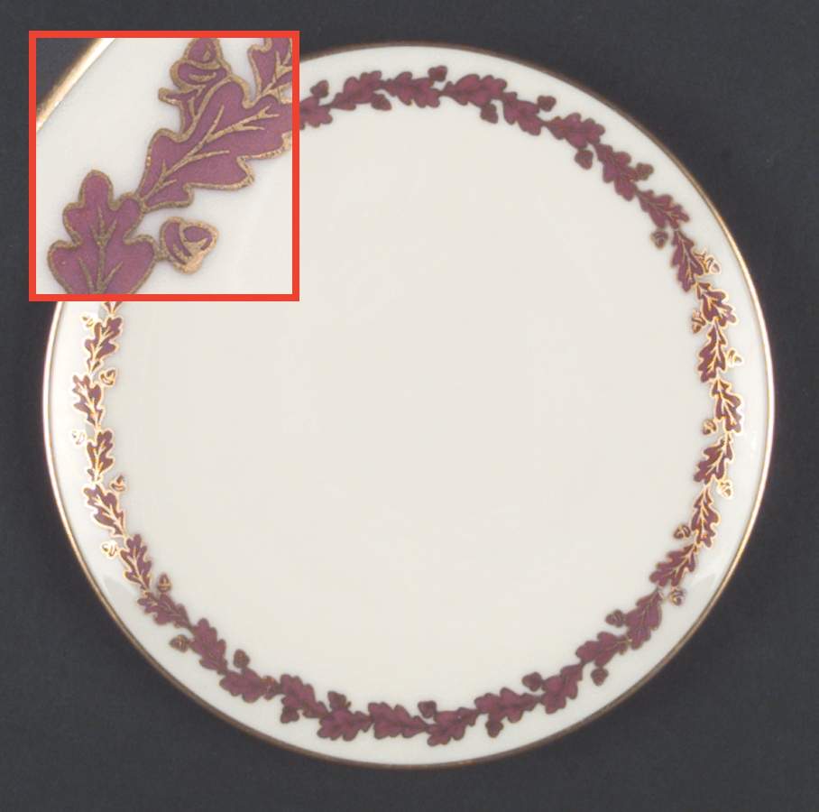 Shenandoah Maroon Saucer for Cream Soup Bowl by Lenox-1