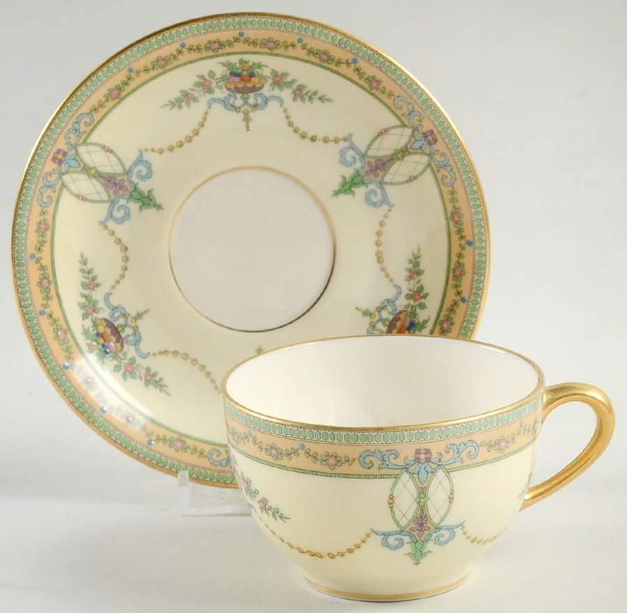 Sheraton Ivory Flat Cup & Saucer Set by Lenox-1
