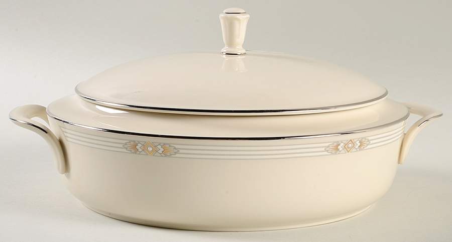 Silver Springs Round Covered Vegetable by Lenox-1
