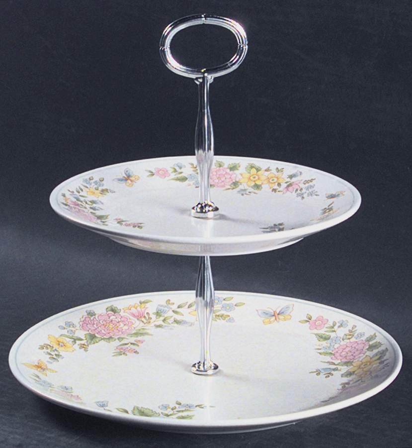 Sketchbook 6 5/8"-10"  2 Tiered Serving Tray (Dp, Sp) HC by Lenox-1