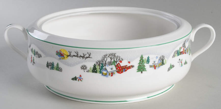 Sleighride Round Vegetable No Lid by Lenox-1