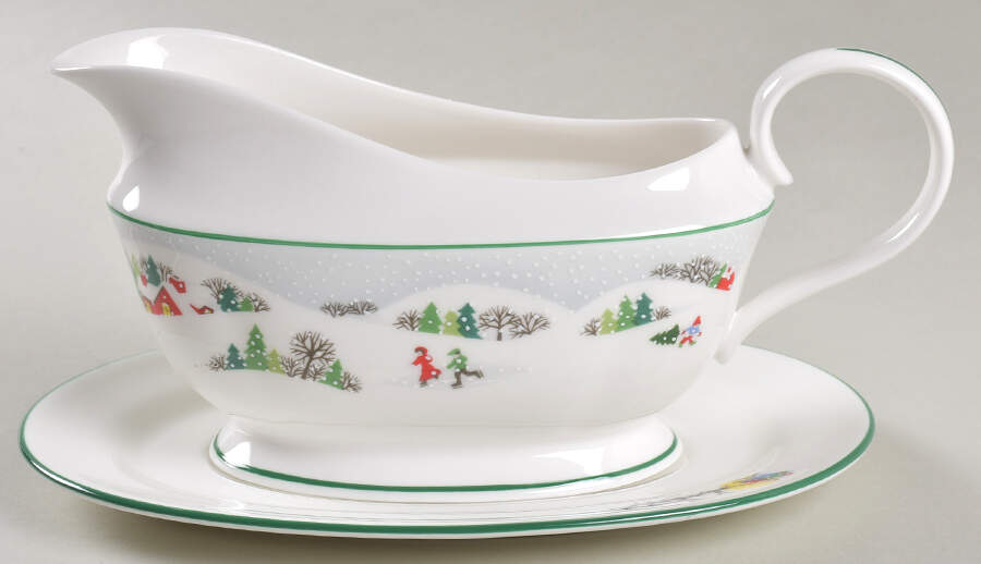 Sleighride Gravy Boat & Underplate by Lenox-1