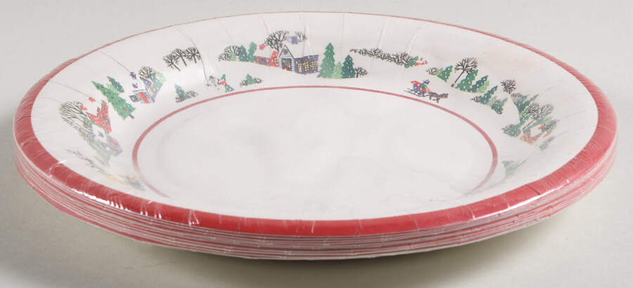 Sleighride (Pack of 12) Paper Luncheon Plates by Lenox-1