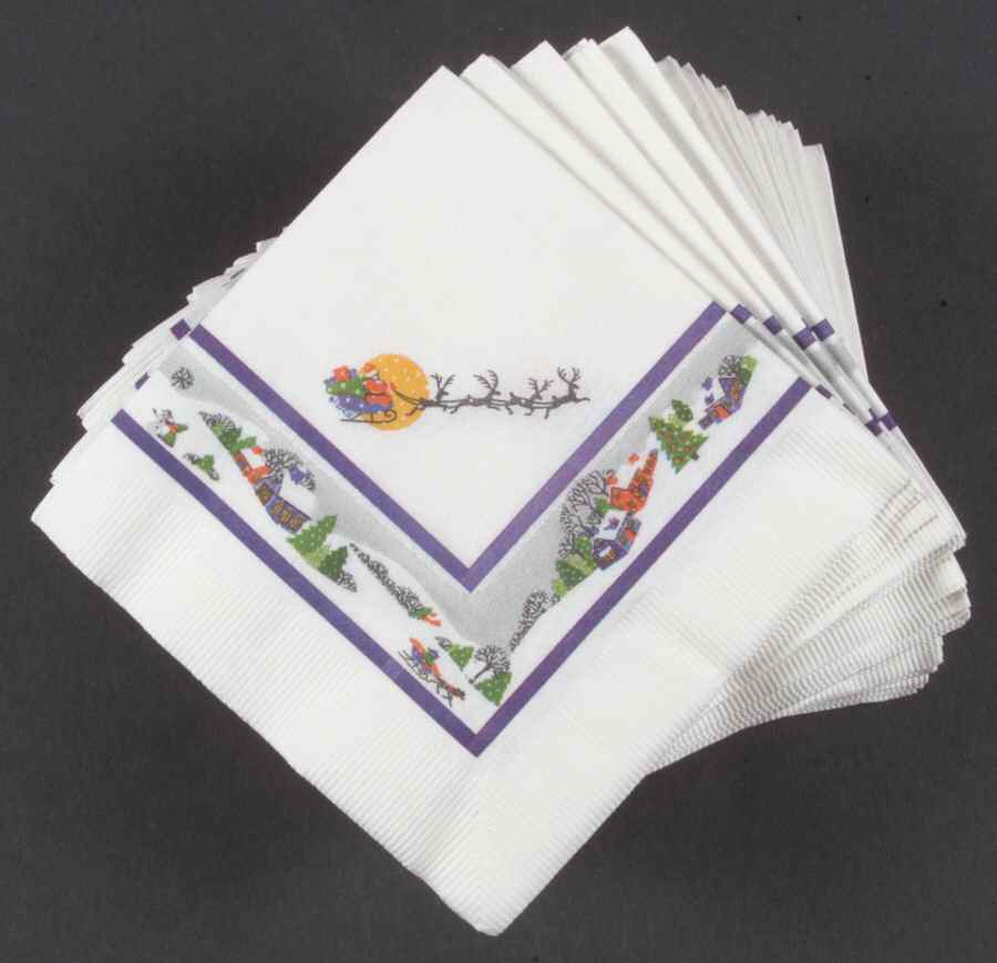 Sleighride Package of Paper Beverage Napkins by Lenox-1