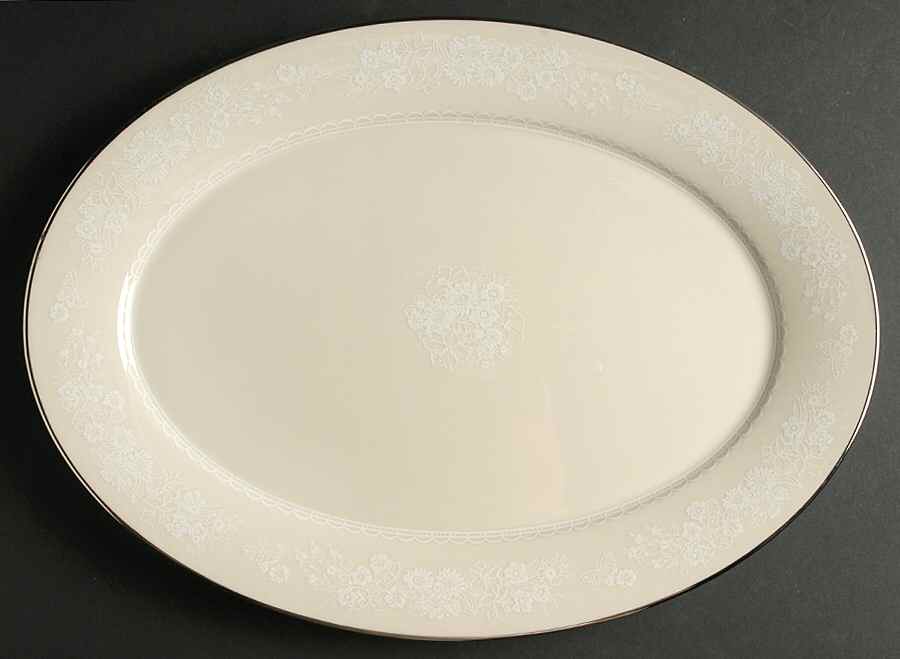 Snow Flower 16" Oval Serving Platter by Lenox-1