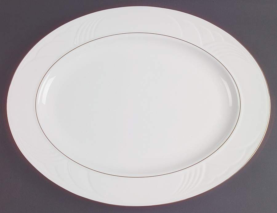 Snowdrift Gold 16" Oval Serving Platter by Lenox-1