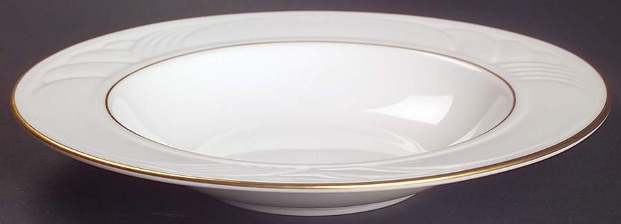 Snowdrift Gold Rim Soup Bowl by Lenox-1