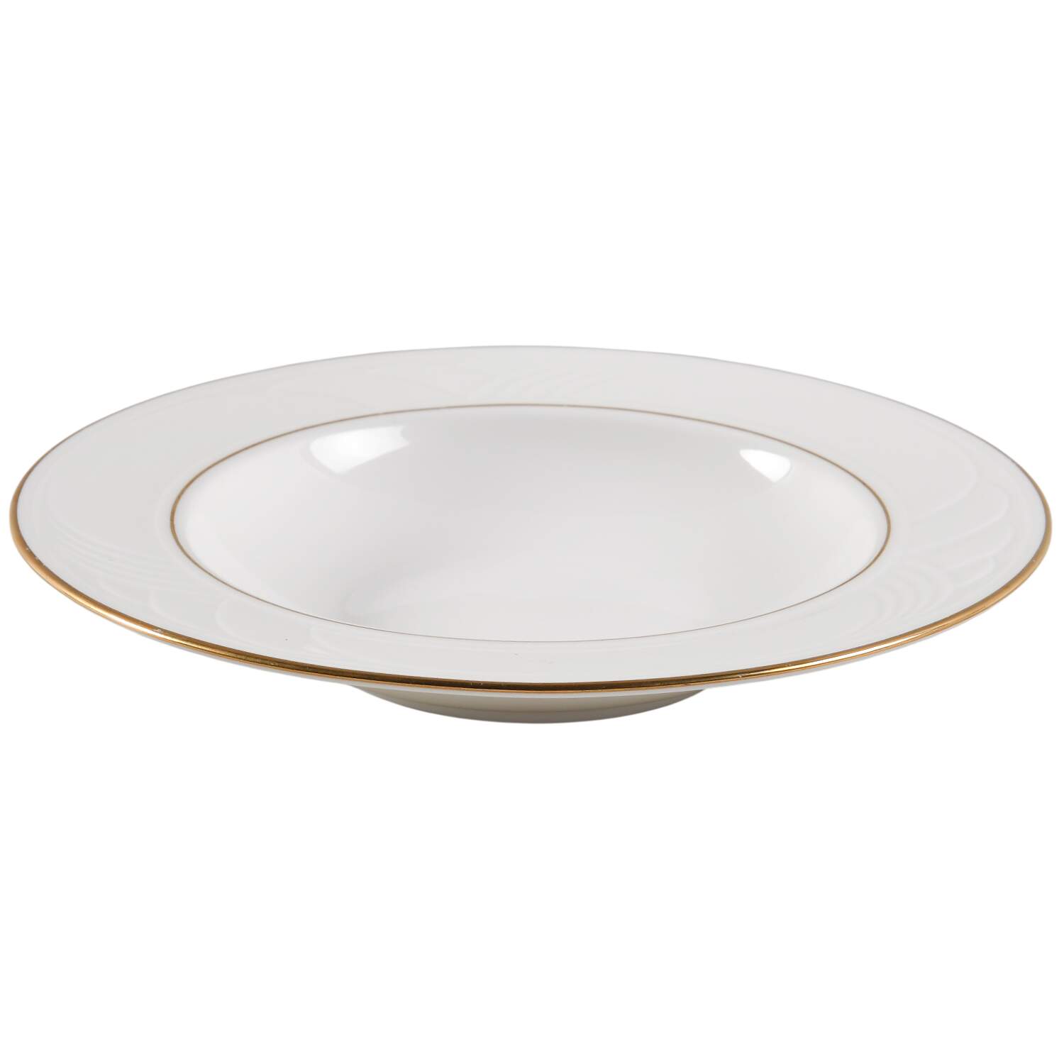 Snowdrift Gold Rim Soup Bowl by Lenox-1