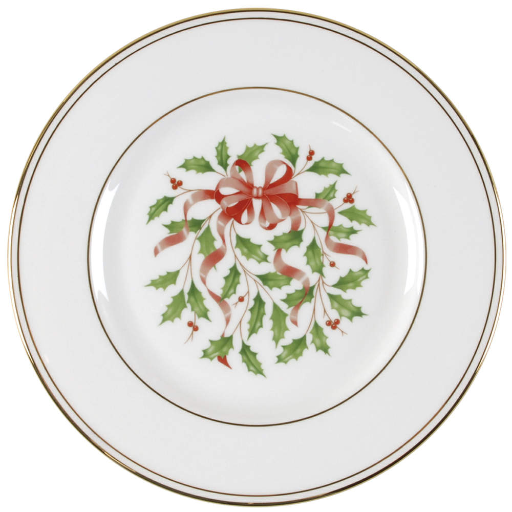 Snow Holly Gold Accent Salad Plate by Lenox-1