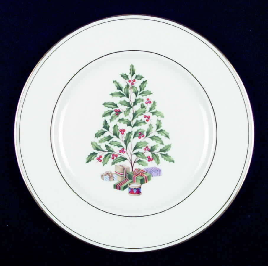 Snow Holly Tree Gold Accent Salad Plate by Lenox-1