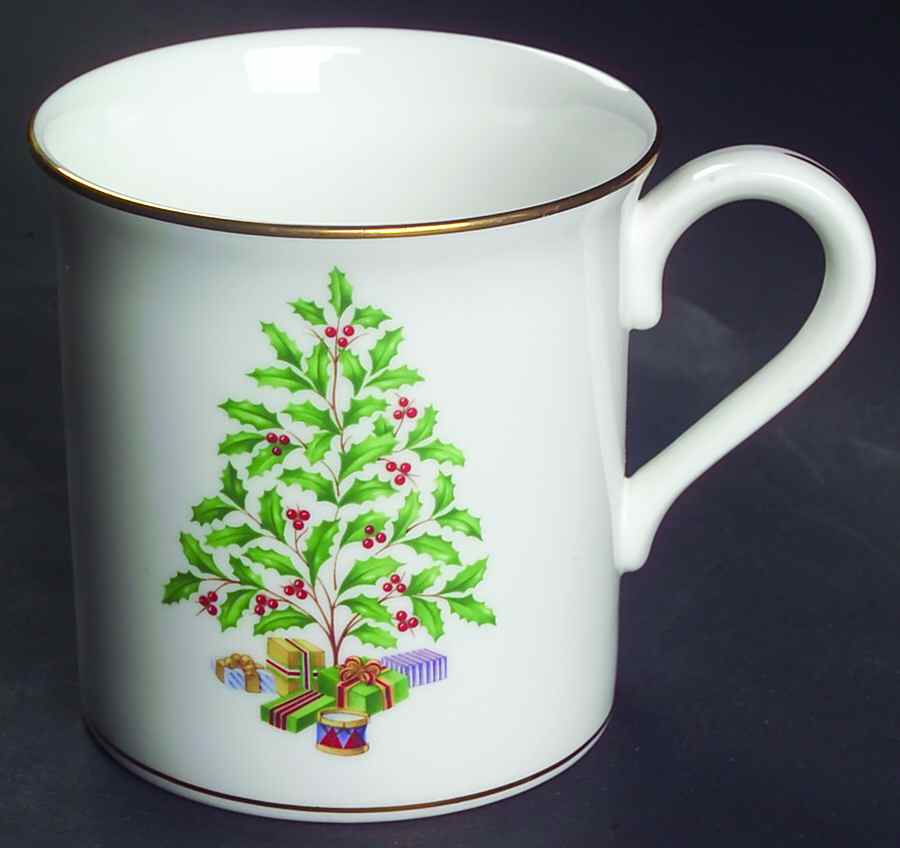 Snow Holly Tree Gold Mug by Lenox-1