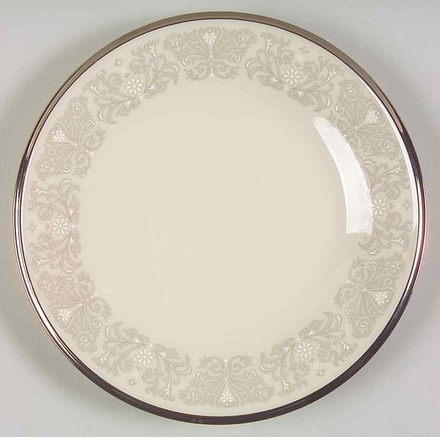Snow Lily Dessert Plate/Cream Soup Saucer for Footed Bowl by Lenox-1