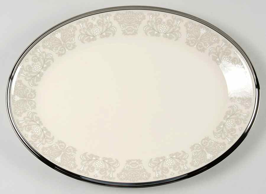 Snow Lily 14" Oval Serving Platter by Lenox-1