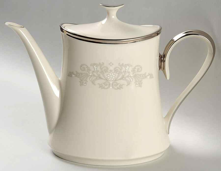 Snow Lily Tea/Coffee Pot & Lid by Lenox-1