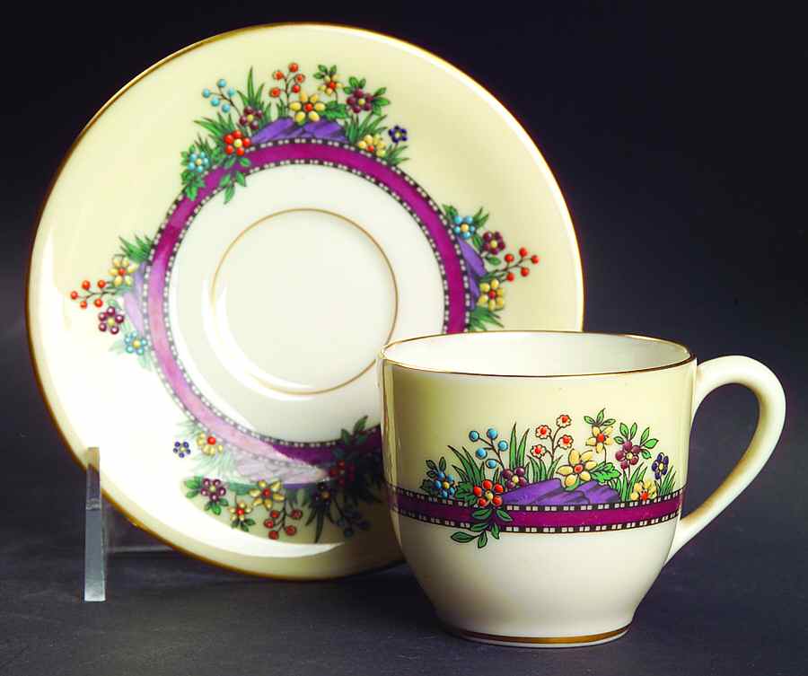 Southern Gardens Flat Demitasse Cup & Saucer Set by Lenox-1