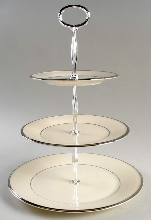 Solitaire 13 7/8"-14 1/4" 3-Tiered Serving Tray(DP,SP,BB) HC by Lenox-1